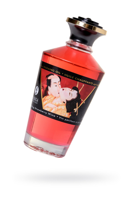 Shunga Съедобное масло для массажа. Клубника, 100 мл