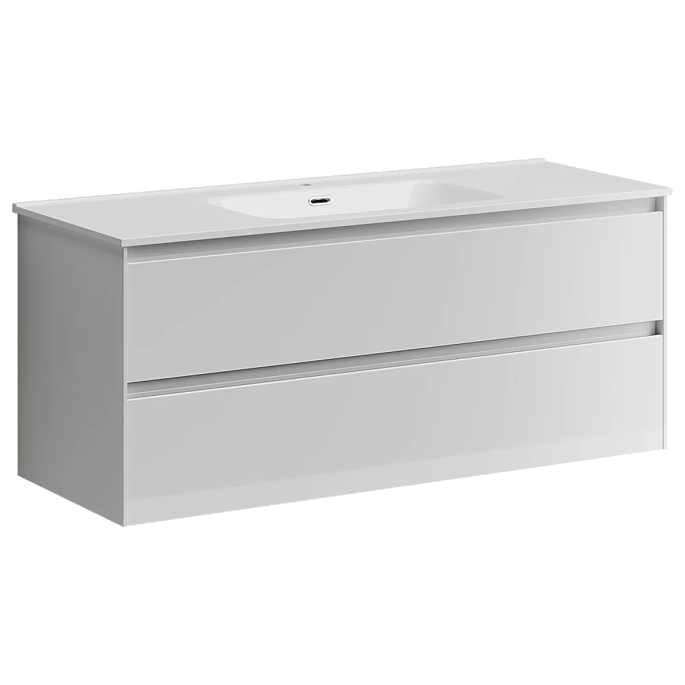 Тумба с раковиной Sancos Cento CN120-1W белый глянец