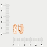 Серьги для женщин из розового золота 585 пробы без вставки (арт. АСд1000-3907)