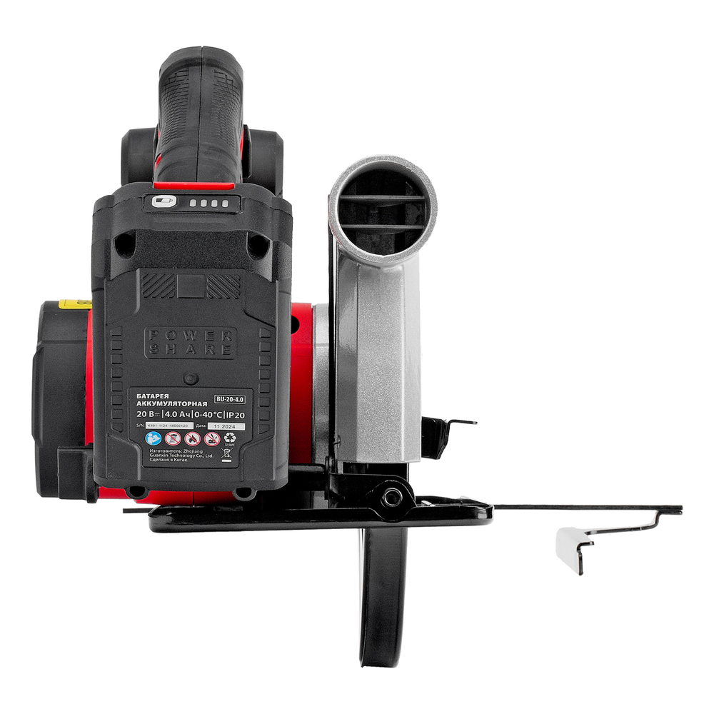 Пила циркулярная аккумуляторная CCSU-20-165, 165 мм, Li-Ion, 20 В// MTX