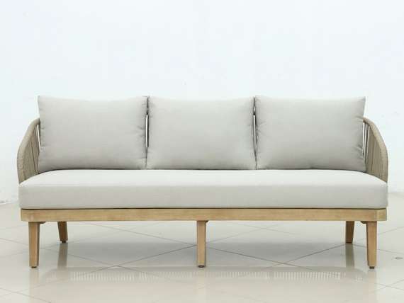 Комплект уличной мебели Mali из массива эвкалипта, диван, 2 кресла, столик