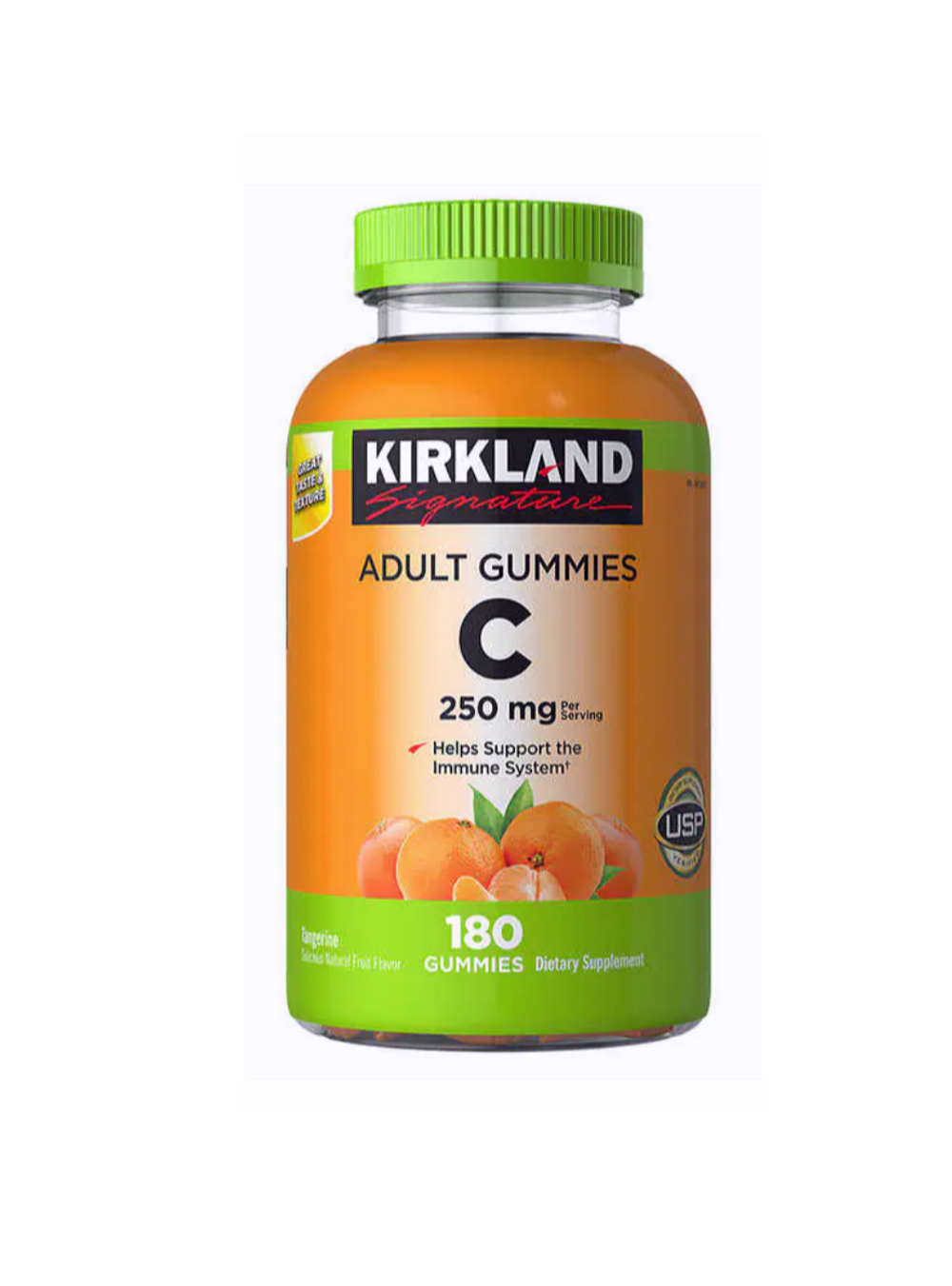 Фирменный витамин С Kirkland, 250 мг, 360 жевательных таблеток для взроcлых/2 флакона
