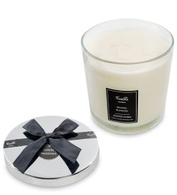 FumaRe KV-22 Свеча в стекле с крышкой «Белая роза и жасмин»