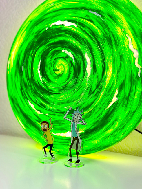 Портал Рик и Морти - настенный светильник (25 см)