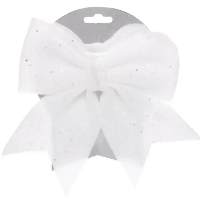 Бант на елку «Нежность» 15*20 см, Белый
