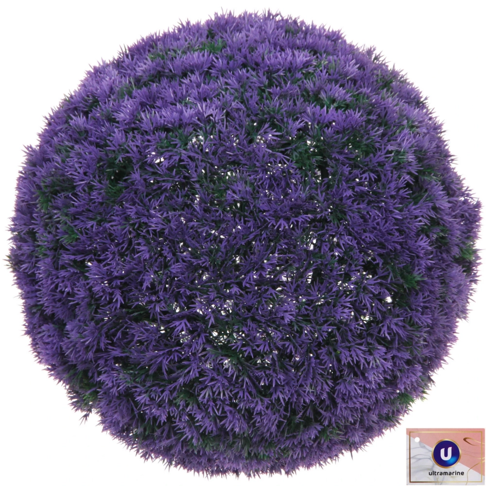 Искусственное растение шар «Самшит» цветы фиолетовые D-34см Ultramarine