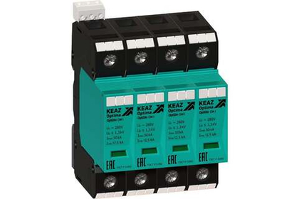 Ограничитель импульсных перенапряжений (УЗИП) OptiDin OM-I-4-280/12,5/R КЭАЗ