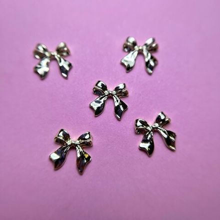 Zoo nail Фигурки объемные для дизайна Бантики металл, 1854, 5шт