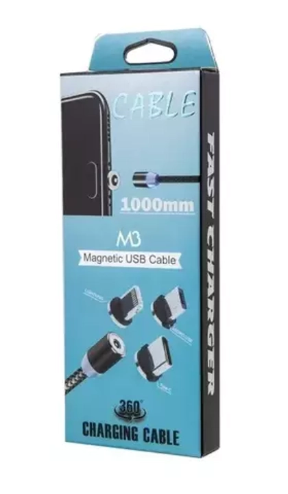 USB cable Lightning 1m магнитный (M3) 2.1А silver