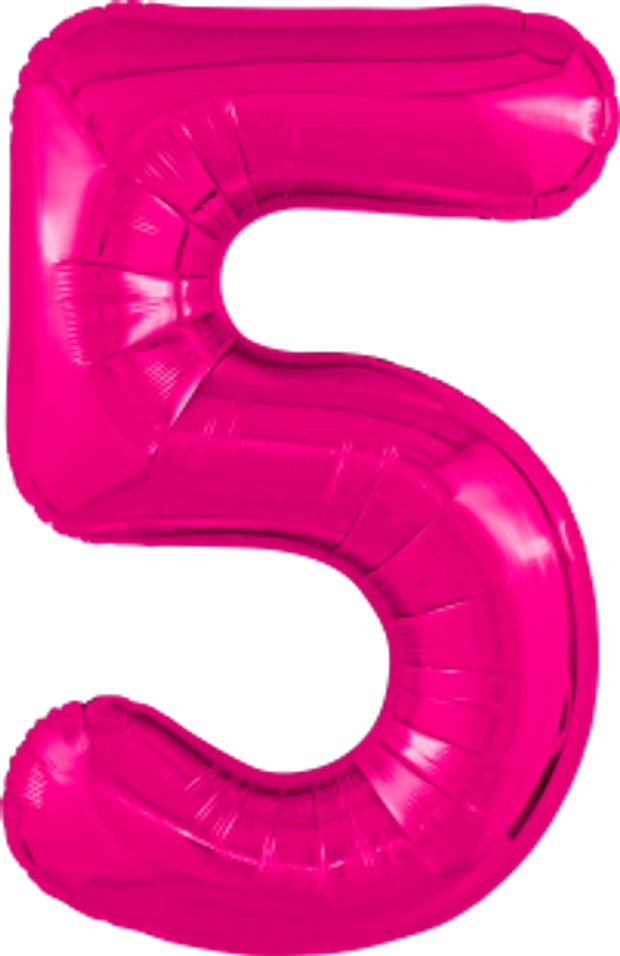 Agura Шар 40'' / 102 см "Цифра 5" Slim Фуксия (БГ-60)