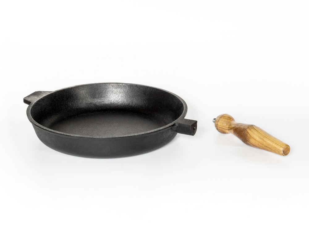 Сковородки Davr Metall с деревянной ручкой(высота 40)