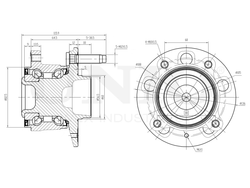 Ступица задняя (с ABS) UNIO HUB-20015