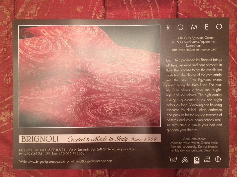 Постельное белье семейное Brignoli Romeo