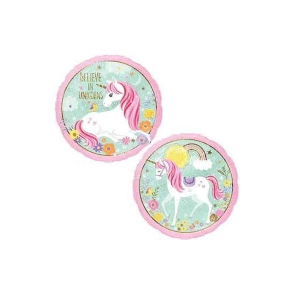 Шар круг "Единорог Нежный" 45 см