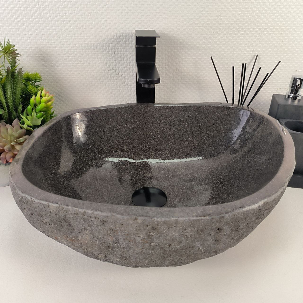 Раковина из речного камня RS-64911 47*38*15 0856