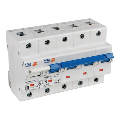 Автоматический выключатель с независимым расцепителем OptiDin BM125-4NC125-НР-8In-УХЛ3  КЭАЗ