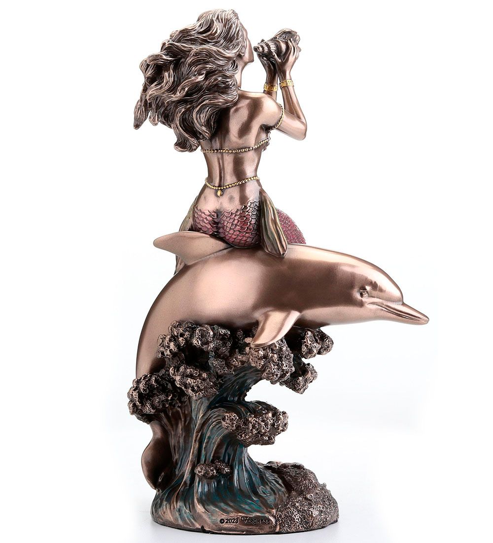 Veronese WS-1336 Статуэтка «Русалка на дельфине»