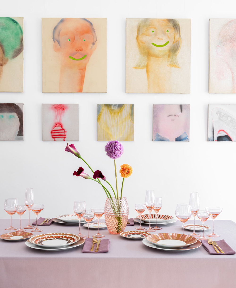 Набор бокалов для красного вина 2шт 460мл Klimchi Тени розовый