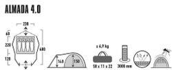 Палатка High Peak Almada 4 [11571]