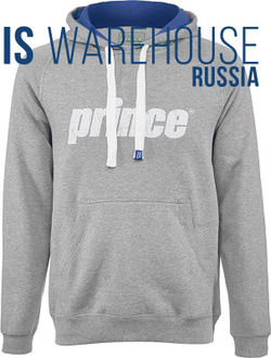 Кофта для мальчика теннисная Prince Pullover Hoodie - серый