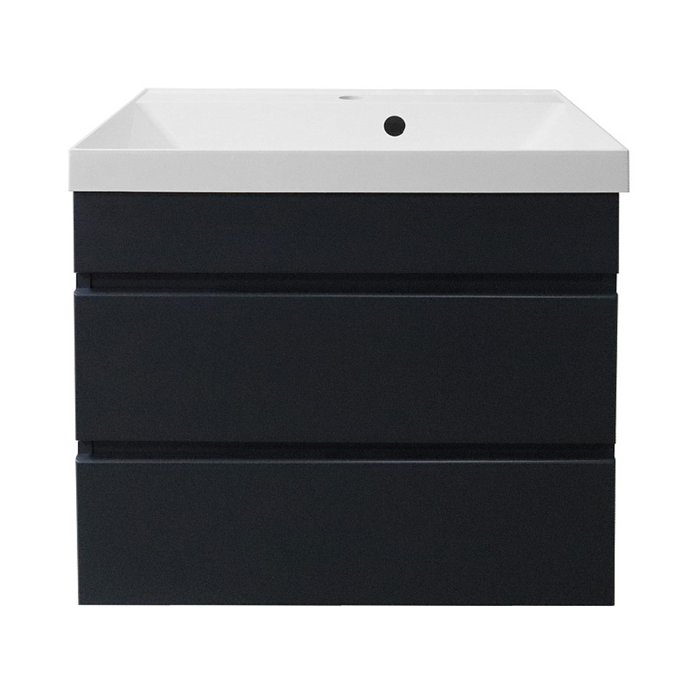 Комплект Azario Тумба Эстима 60/2 595х447х555 подвесная, с раковиной Астория 60, графит (CS00094587)