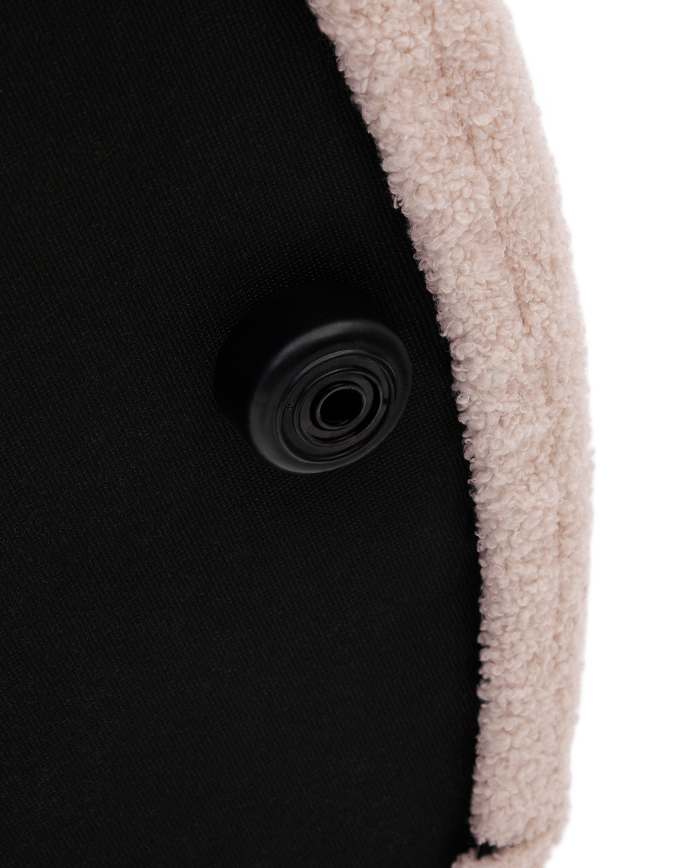 Kaeli Пуф для ног со съемным чехлом из розового букле Ø 90