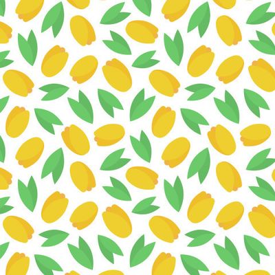 Желтые бутоны с зелеными листиками Pattern yellow buds