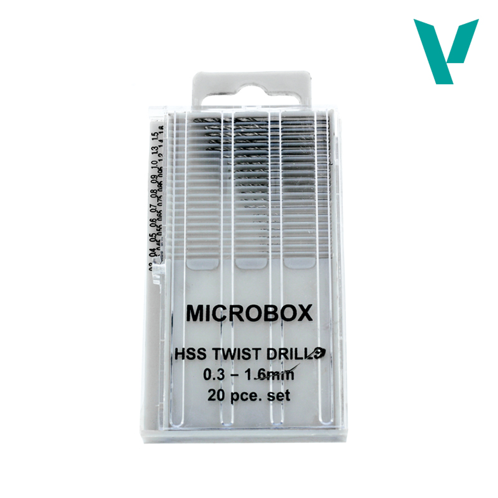 VALLEJO TOOLS: SET OF 20 DRILL BITS, 0.3-1.6 mm VALLEJO TOOLS: SET OF 20 DRILL BITS, 0.3-1.6 mm