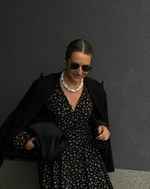 Массивное ожерелье со стразовой нитью