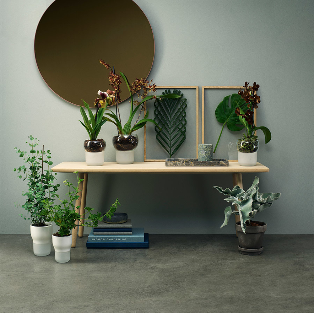 Горшок для растений с функцией самополива d11 см серый