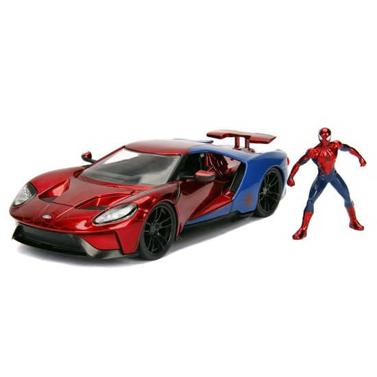 Набор Hollywood Rides Машинка с Фигуркой 2.75" 1:24 2017 Ford GT W/Spiderman Figure 99725