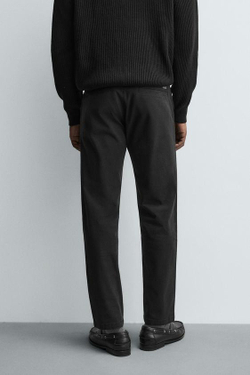 ZARA БРЮКИ ЧИНОС SKINNY FIT, ЧЕРНЫЙ