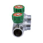 Коллектор 1''x3/4'' (евроконус) с регулировочными вентилями для подачи водоснабжения VRT (2 вых)