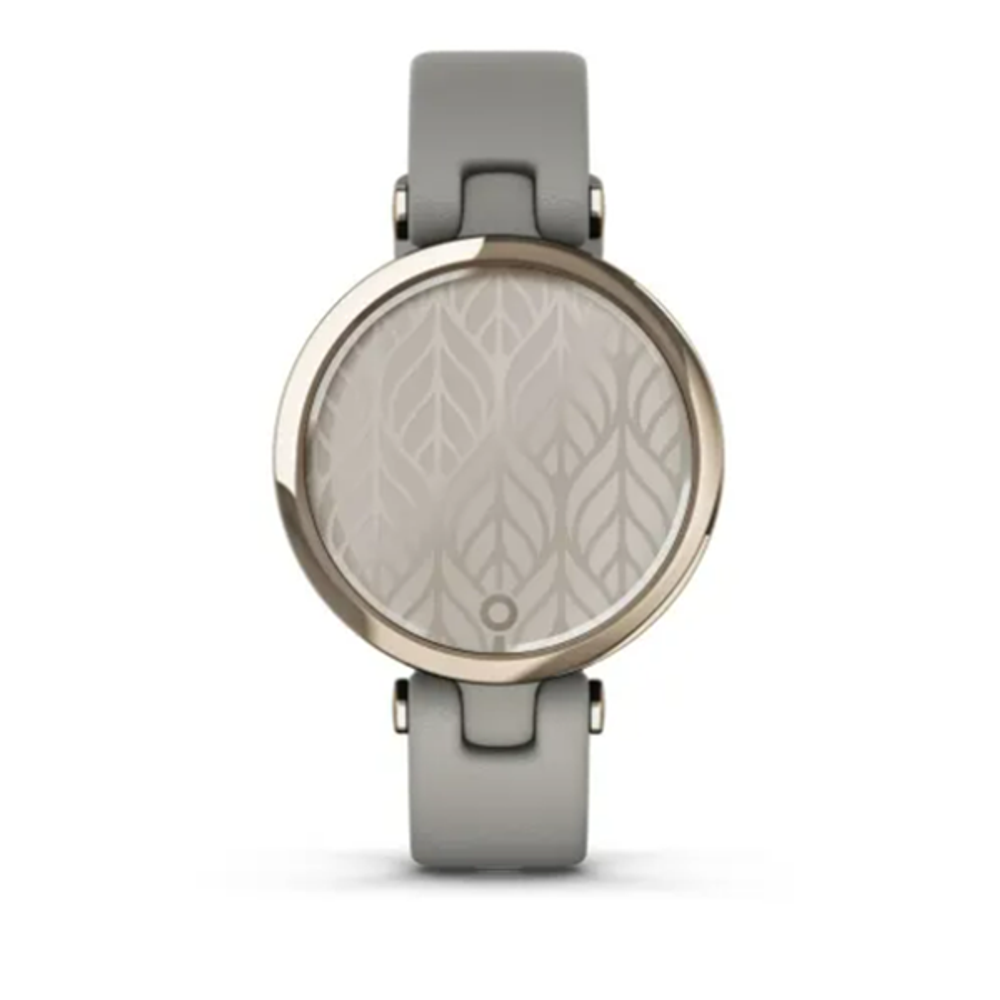 Умные часы Garmin Lily кремово-золотой безель, серый корпус Braloba и итальянский кожаный ремешок