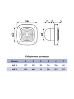 Вентилятор накладной AIR D100 обр.клапан DICITI