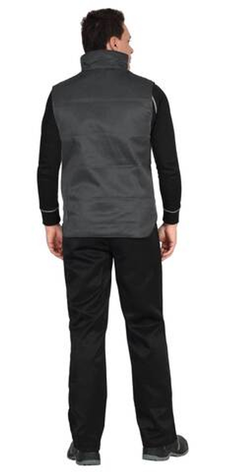 Жилет СИРИУС-ПРОФИ утеплённый, темно-серый