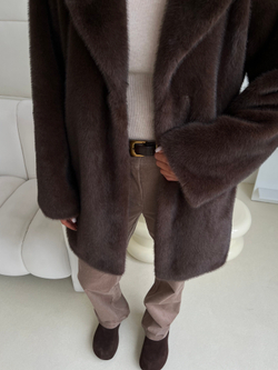 Шуба Lux миди горький шоколад