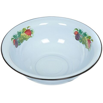 Таз мет-л, эмаль, 16 л, кругл, с декором, в асс, Сиб товары, С3026*6/С3026.П/П*63/П*59