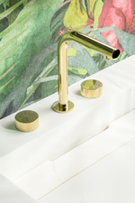 Смеситель на столешницу STICK LINEA на 3 отв. GOLD