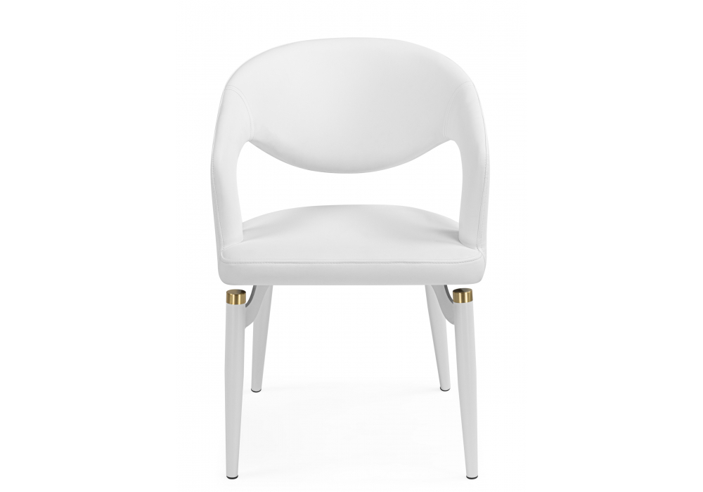Стул на металлокаркасе Woodville Palma white, white and gold