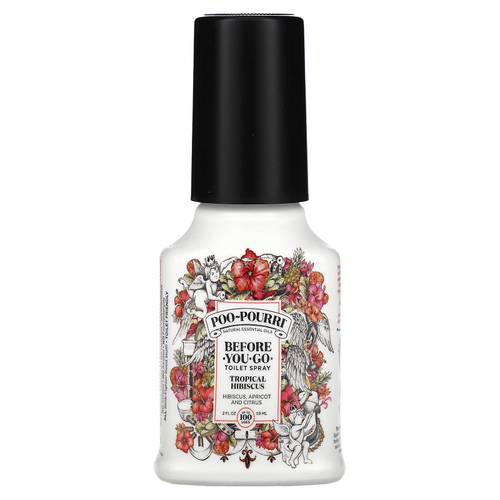 Poo-Pourri, Спрей для туалета Before-You-Go, тропический гибискус, 59 мл (2 жидк. унц.)