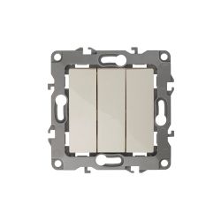 12-1107-02 ЭРА Выключатель тройной, 10АХ-250В, IP20, Эра12, слоновая кость