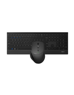 Клавиатура + мышь Rapoo 9500M клав:черный мышь:черный USB беспроводная Bluetooth/Радио slim [18892]