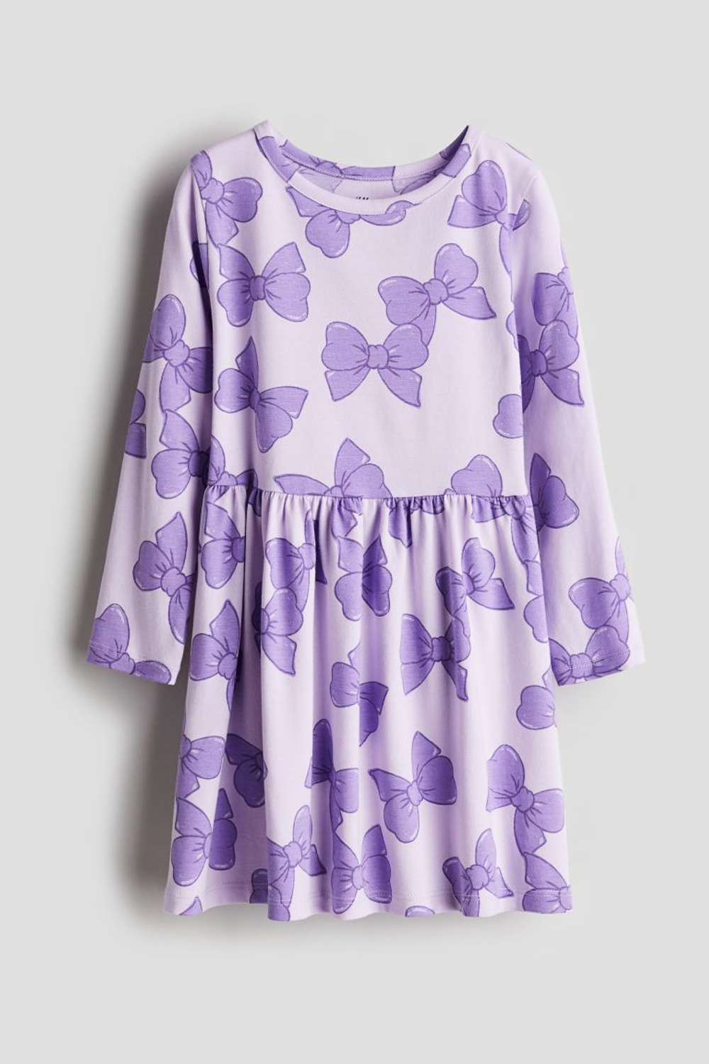 H&M Хлопковое платье с принтом, фиолетовый