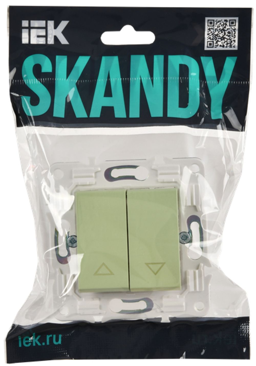 SKANDY Выключатель жалюзи 10А SK-V12G мятный IEK