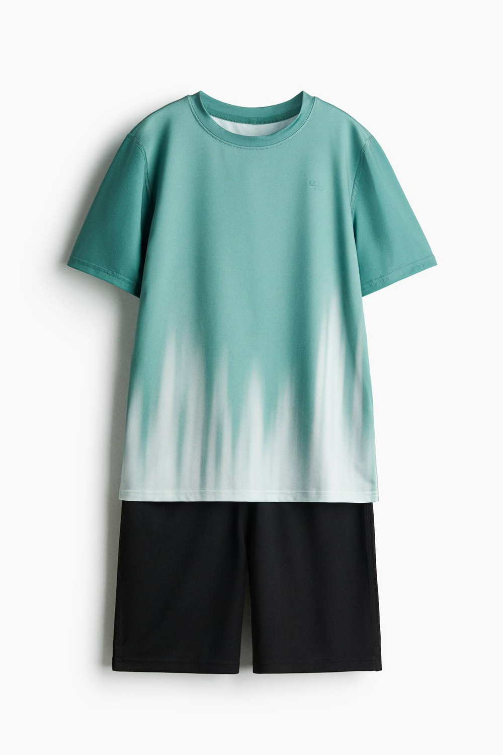 H&M Комплект из футболки и шорт из функциональной ткани DryMove, бирюзовый