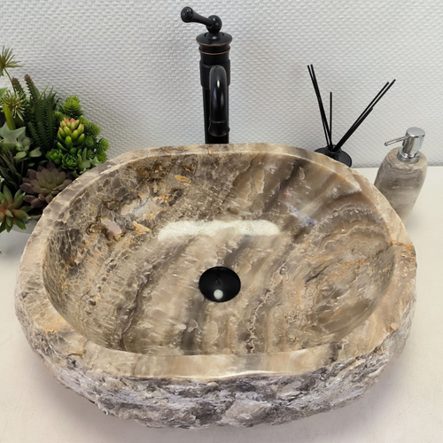 Раковина из оникса Erozy Grey EO-62259 53*42*16 0093