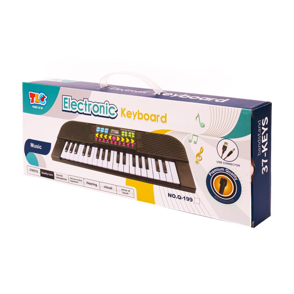 Пианино на батарейках 42см, коробка Q-199A