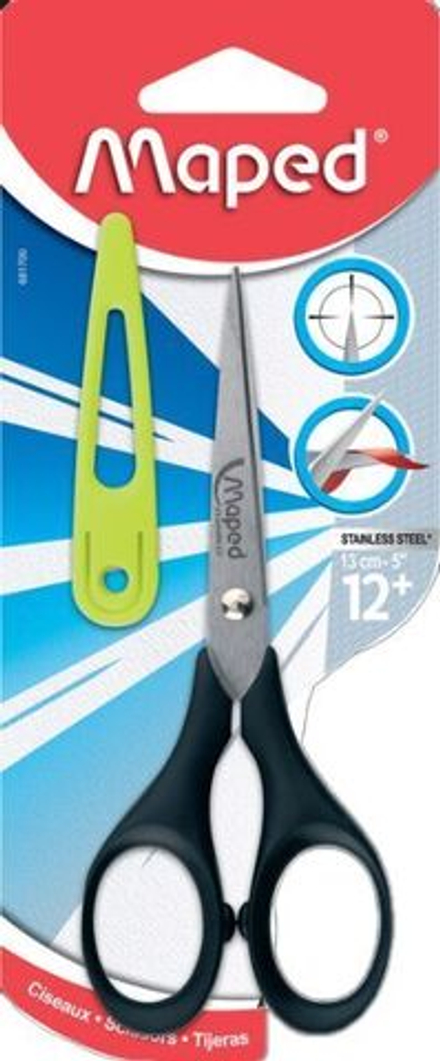 Ножницы MAPED "PRECISE" 13 cм, защитный пластик. футляр