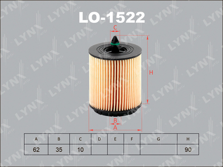 Фильтр масляный LYNX LO-1522